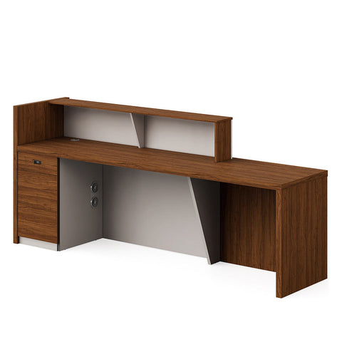 KNOX  Reception Desk 240cm Left Panel - Brown