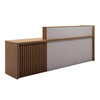 KNOX  Reception Desk 1.8M Left Panel - Sand & Chocolate