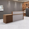 KNOX  Reception Desk 1.8M Left Panel - Sand & Chocolate