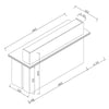 JARIN  Reception Desk 1.8M Left Panel - Carbon Grey & White Colour