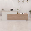 HELMER Reception Desk 1.8M Right Panel - Oak & White