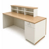 HELMER Reception Desk 1.8M Left Panel - Oak & white