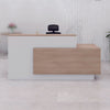 HELMER Reception Desk 1.8M Right Panel - Oak & White