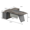 MADDOK Executive Desk with Right Return 200cm - Chocolate & Charcoal Grey