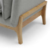BRONTE 3 Seater Sofa with Left Chaise - Light Grey & Oak