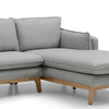BRONTE 3 Seater Sofa with Right Chaise - Light Grey & Oak