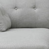 HAVANA 3 Seater Sofa with Right Chaise - Light Grey & Black