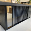 MADEIRA Executive Desk 220cm Left Return - Hazelnut & Grey