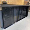 MADEIRA Executive Desk 220cm Right Return - Hazelnut & Grey