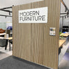 WOODFLEX Flexible Acoustic Wood Slat Panel - 3 Sided Full Wrap Oak Veneer on Black - 2700mm x 600mm