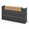 BELEN Reception Desk 1.8M - Acacia & Carbon Grey