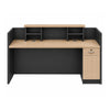 BELEN Reception Desk 1.8M - Acacia & Carbon Grey