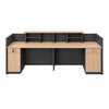 BELEN Reception Desk 2.4M - Acacia & Carbon Grey
