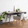 MORSE  Study Desk 140cm -  Black & Oak