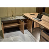PHOENIX Sit & Stand Electric Lift Executive Desk with Left Return 2.2M - Warm Oak & Black