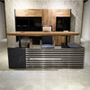 PHOENIX Sit & Stand Electric Lift Executive Desk with Right Return 2.2M - Warm Oak & Black