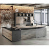 PHOENIX 2.0 - Sit Stand Electric Lift Executive Desk with Right Return 2.8m - Warm Oak & Black