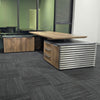 PHOENIX Executive Office Desk with Left Return 2.8M - Warm Oak & Black