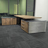 PHOENIX Executive Desk with Left Return 2.8M - Warm Oak & Black