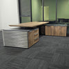 PHOENIX Executive Desk with Right Return 2.8M - Warm Oak & Black