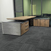 PHOENIX Executive Desk with Right Return 2.8M - Warm Oak & Black