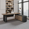 LUCA Sit & Stand Executive Desk with Electric Lift and Reversible Return 240cm - Warm Oak