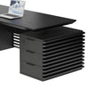 PHOENIX Black Executive Desk with Left Return 2.2M - Black Concrete