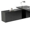 PHOENIX Black Executive Desk with Left Return 2.2M - Black
