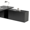 PHOENIX Black Executive Desk with Right Return 2.2M - Black
