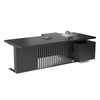 DAXTON Black Executive Desk with Left Return 200cm - Black Concrete