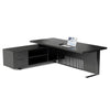 DAXTON Black Executive Desk with Left Return 200cm - Black Concrete
