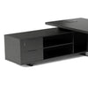DAXTON Black Executive Desk with Left Return 2.4M - Black