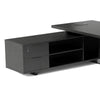 DAXTON Black Executive Desk with Left Return 2.4M - Black Concrete