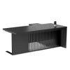 AFTAN Black Executive Desk with Pedestal & Left Mobile Return 180cm - Black Concrete