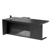 AFTAN Black Executive Desk with Pedestal & Right Mobile Return 180cm - Black Concrete