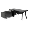 ARTO Black Executive Office Desk with Reversible Return 180-200cm - Black