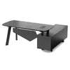 ARTO Black Executive Office Desk with Reversible Return 180-200cm - Black