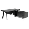 ARTO Black Executive Office Desk with Reversible Return 180-200cm - Black