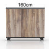 HALDIS Credenza 160cm - Warm Oak & Black