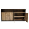 ARTO Credenza Cabinet Large 1.57M - Warm Oak & Black