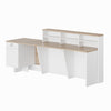 HELMER Reception Desk 1.8M Right Panel - Oak & White