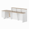HELMER Reception Desk 2.4M Right Panel - Oak & White