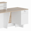 HELMER Reception Desk 1.8M Left Panel - Oak & white
