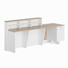 HELMER Reception Desk 1.8M Left Panel - Oak & white