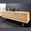OLIVETO Sideboard Buffet 200cm - Brown & Black