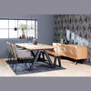OLIVETO Sideboard Buffet 200cm - Brown & Black