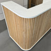HALO Reception Desk 240cm - Oak & White