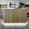 HALO Reception Desk 180cm - Oak & White