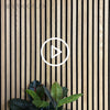 WOODFLEX Flexible Acoustic Wood Slat Wall Panel, Oak Veneer - 2400mm x 600mm