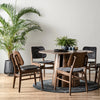 OKARA Round Dining Table 120cm - Walnut